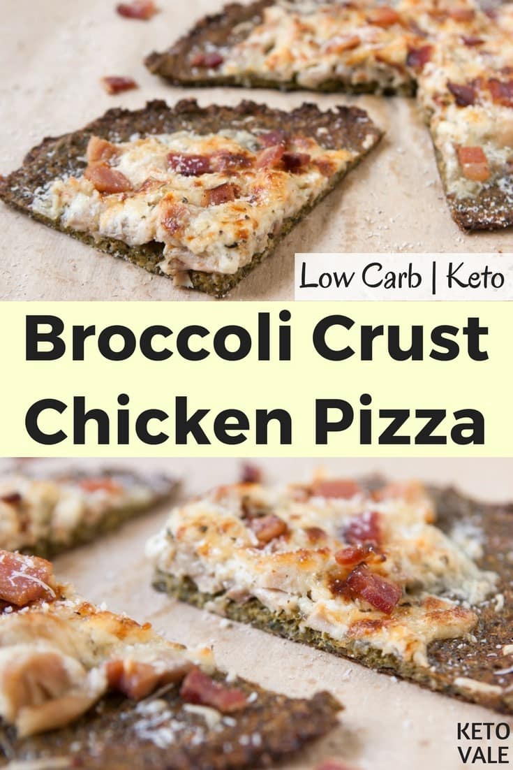 Keto Broccoli Crust Chicken Pizza 