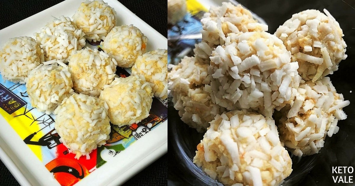 Keto Cauliflower Coconut Balls Low Carb Snack Recipe Keto Vale