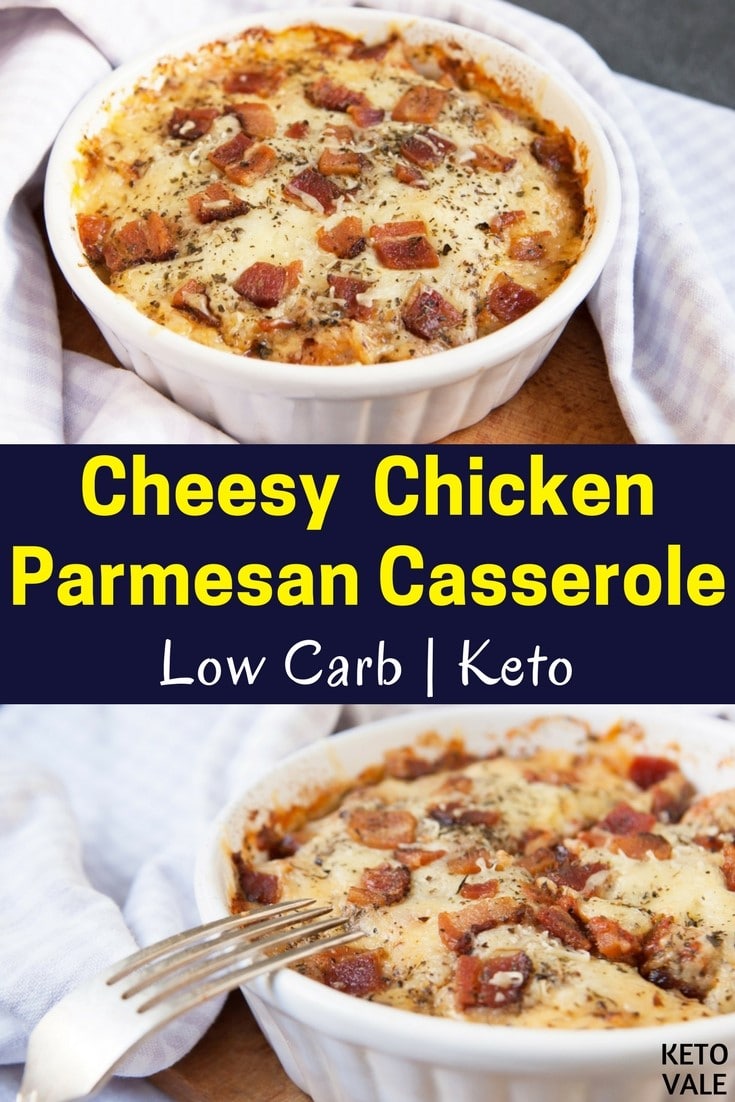 Keto Cheesy Chicken Parmesan Casserole