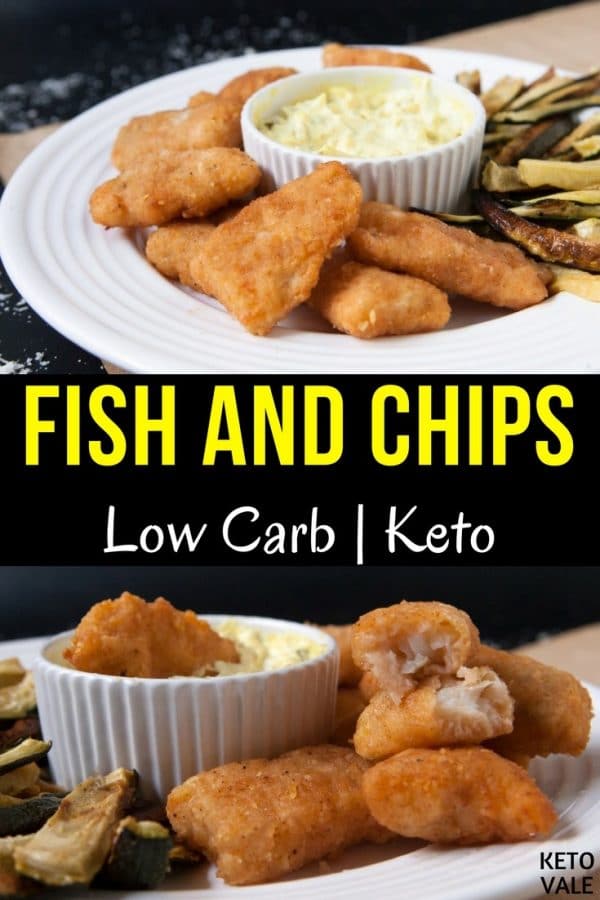 Keto Fish and Chips with Crispy Fried Batter Low Carb Recipe Keto Vale