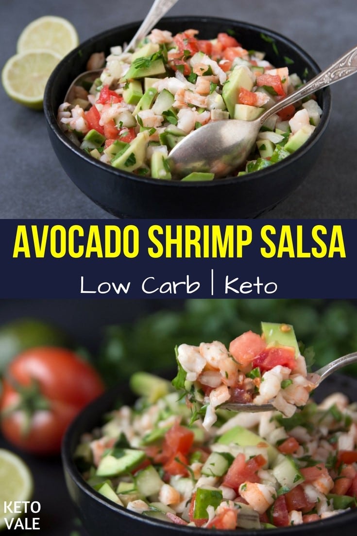 Low Carb Avocado Shrimp Salsa