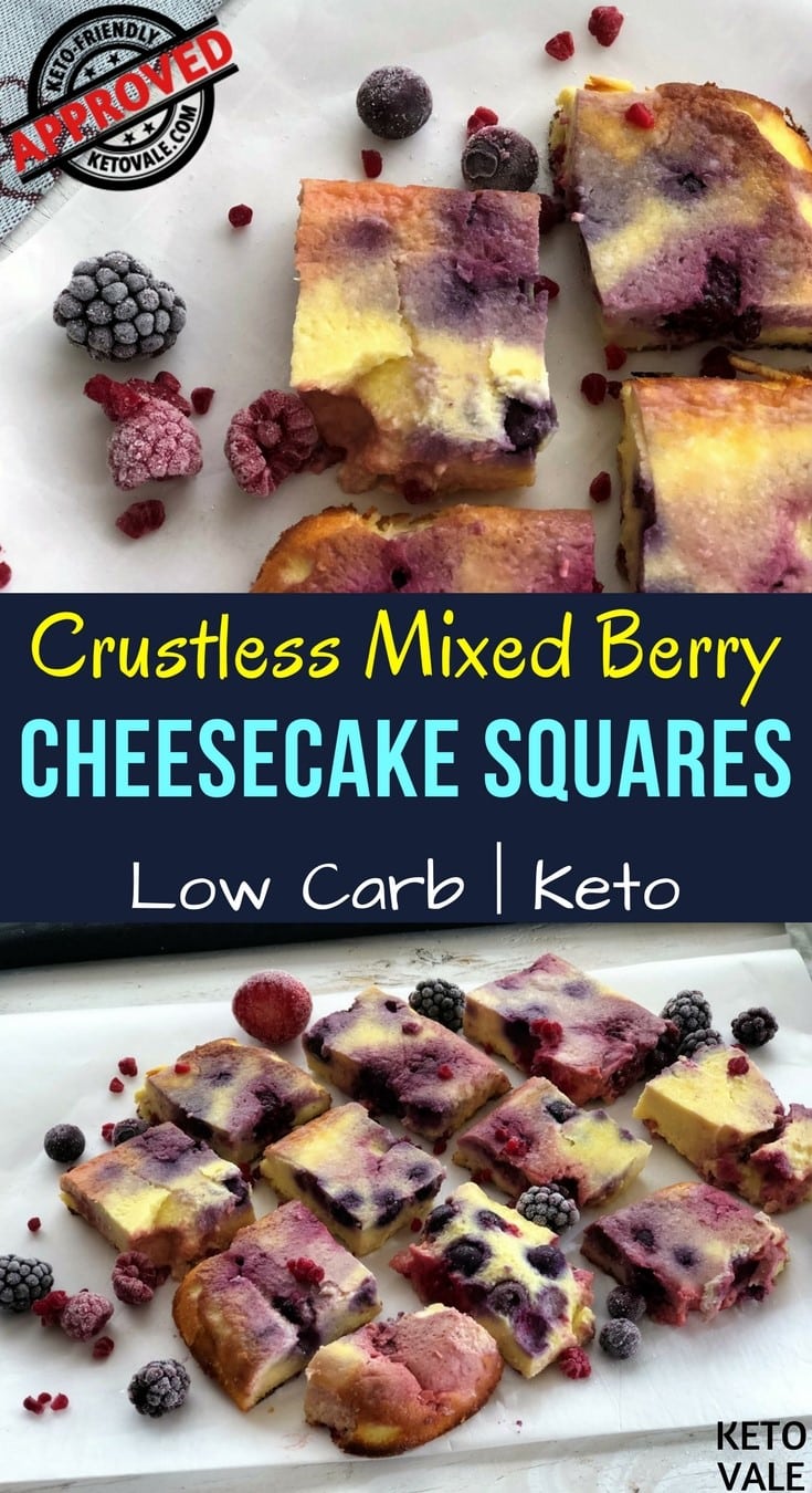 Low Carb Mixed Berry Cheesecake