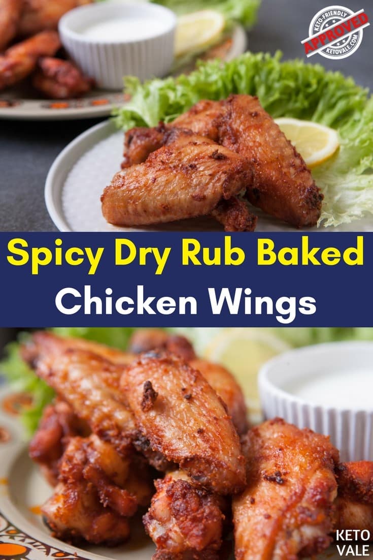 Keto Spicy Dry Rub Baked Chicken Wings Low Carb Recipe | Keto Vale