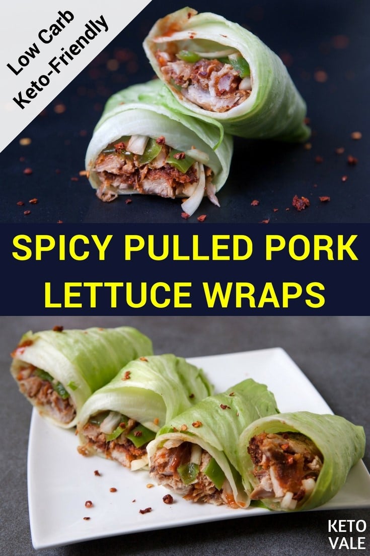 Spicy Pulled Pork Lettuce Wraps