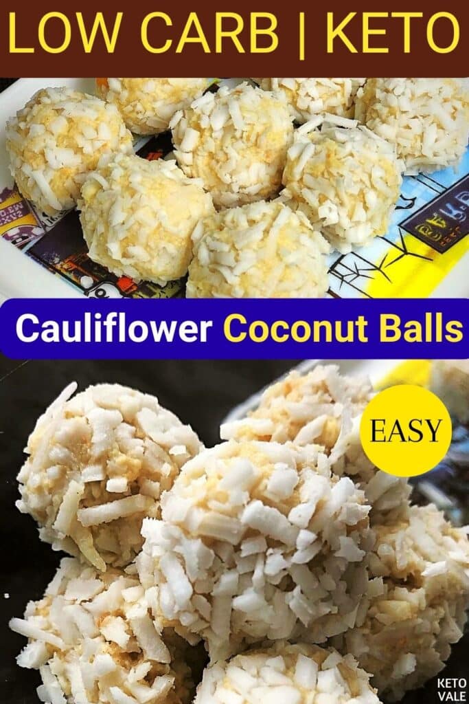 keto cauliflower coconut balls snack