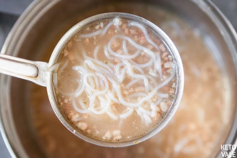 Adding Shirataki Noodle to soup