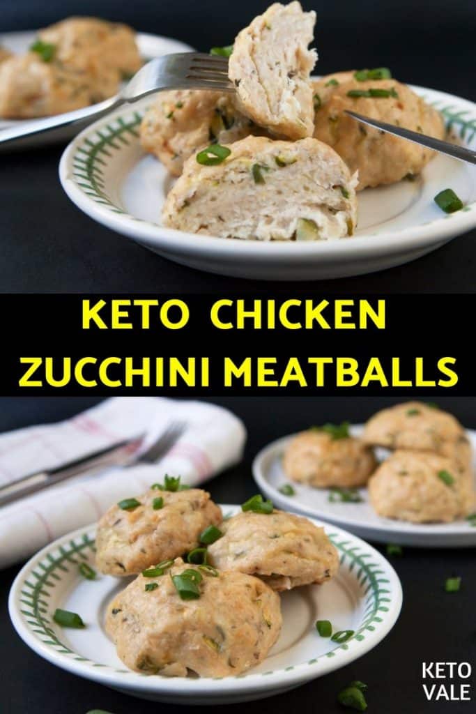 Tasty and Easy Keto Chicken Zucchini Meatballs KetoVale