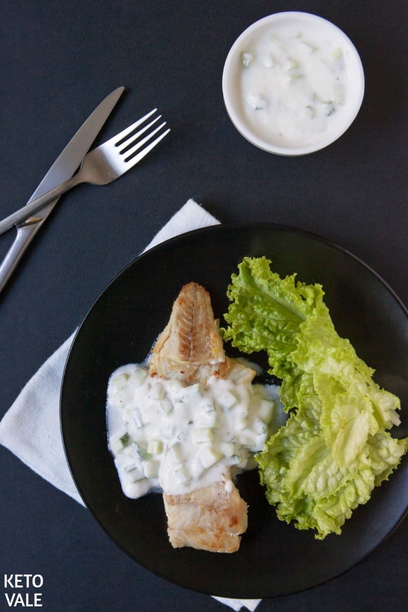 Keto Fried Fish with Raita