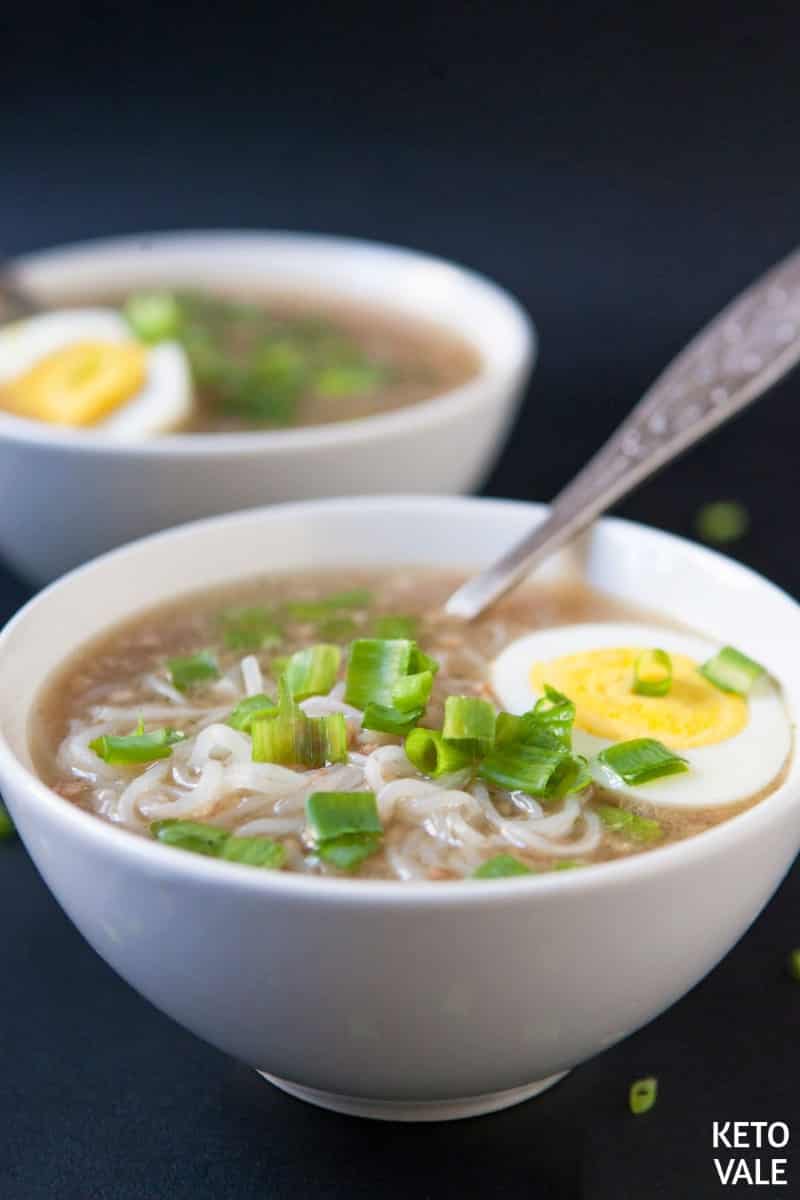 Low Carb Beef Shirataki Noodle Soup