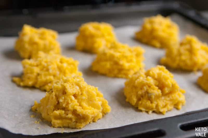 forming coconut cheese balls