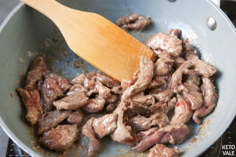 fry beef strips with xanthan gum