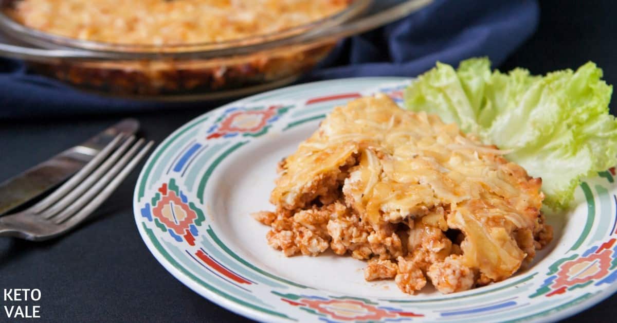 Keto Eggplant Moussaka with Chicken Low Carb Recipe Keto Vale