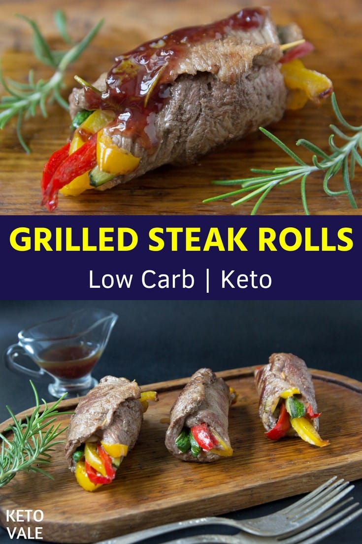 Keto Grilled Steak Rolls