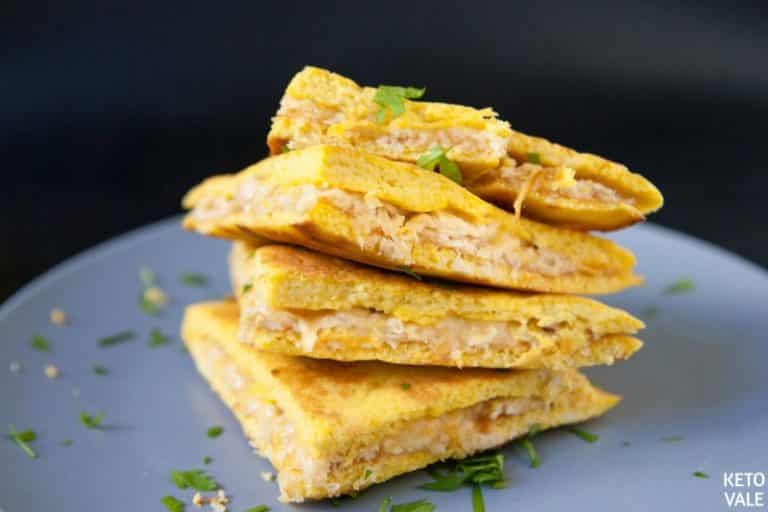 Easy Cheesy Keto Chicken Quesadillas Low Carb Recipe KetoVale