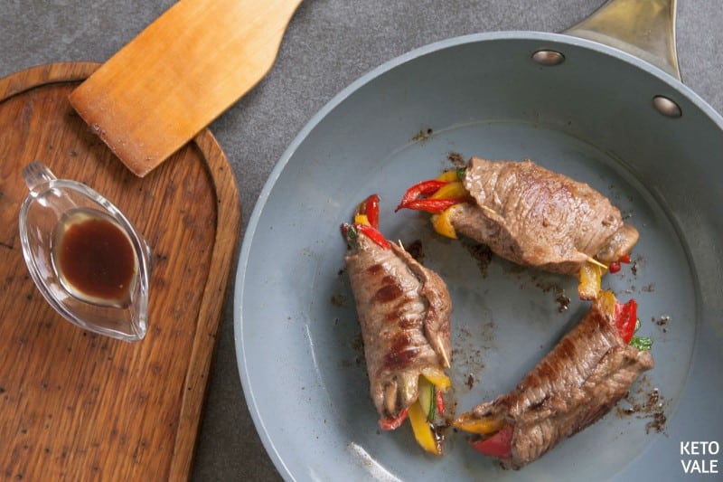 pan fried steak roll ups