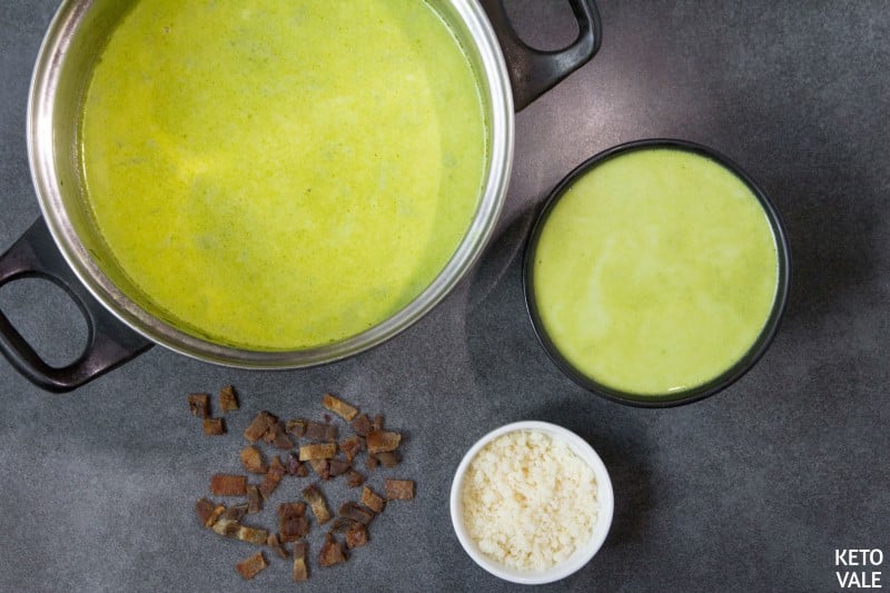 add parmesan and heavy cream to soup