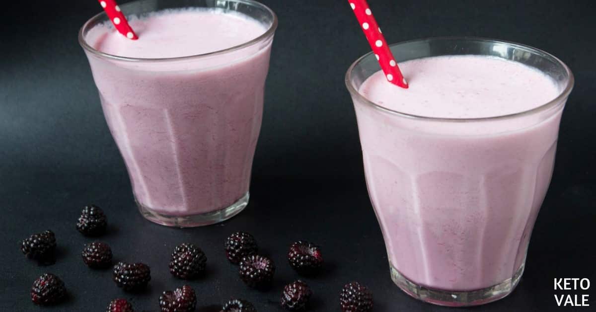 Keto Blackberry Cheesecake Smoothie Low Carb Sugar Free Recipe KetoVale