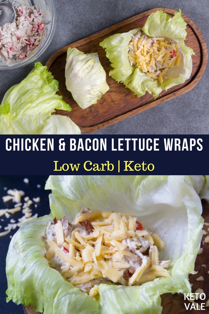 keto chicken bacon lettuce wraps