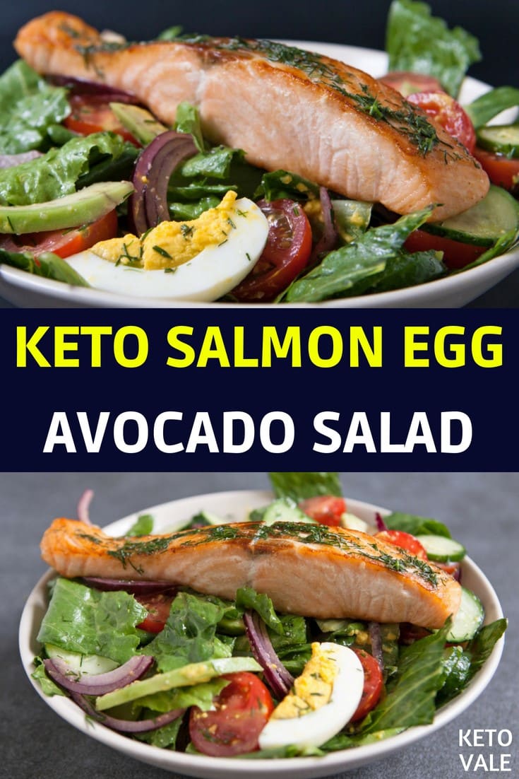 keto salmon avocado salad