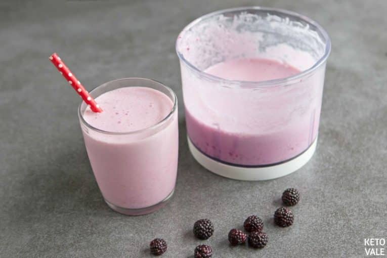 Keto Blackberry Cheesecake Smoothie Low Carb Sugar Free Recipe KetoVale