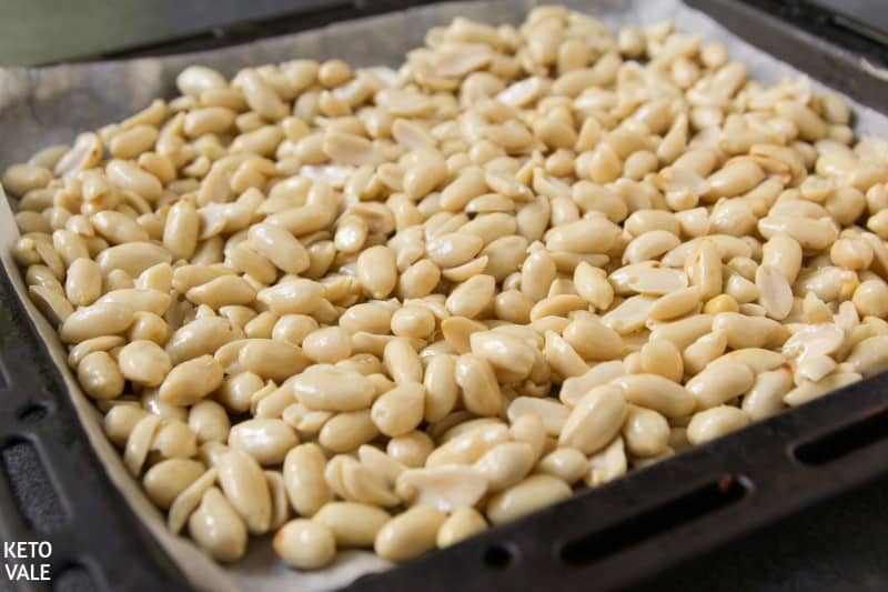 roasting peanuts