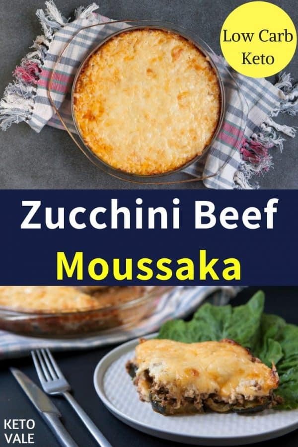 Keto Beef Zucchini Moussaka Low Carb Recipe KetoVale