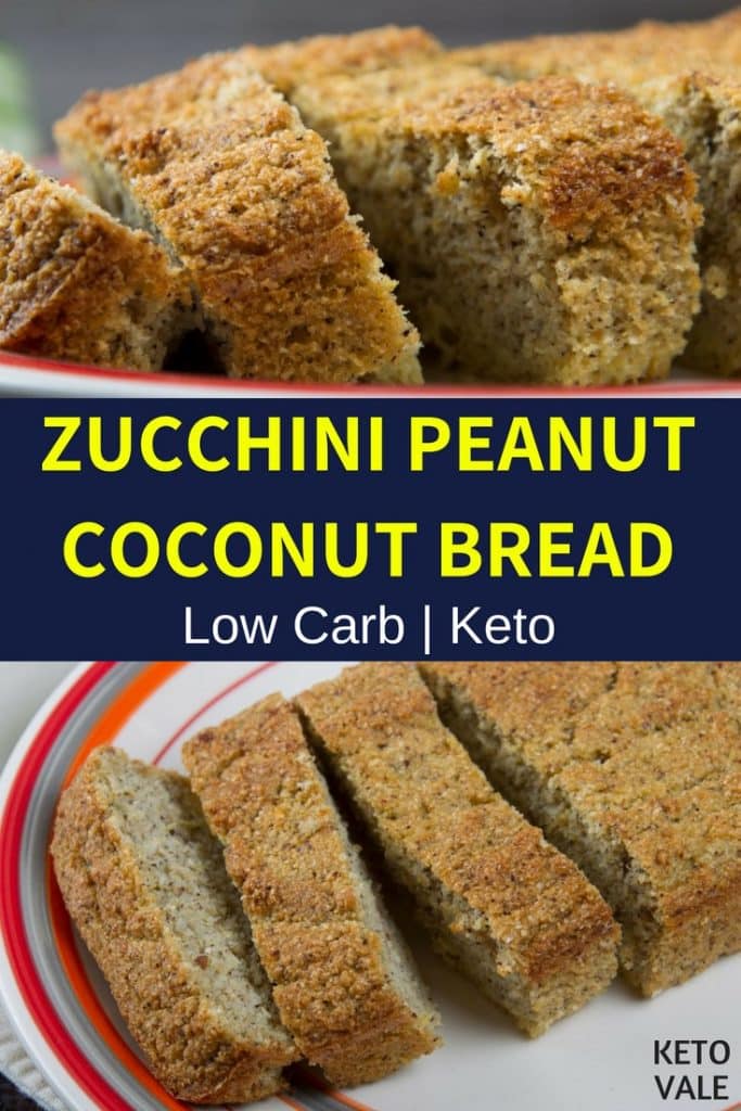 keto zucchini peanut coconut bread
