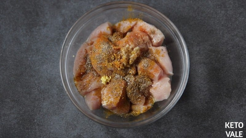 marinate butter chicken cubes