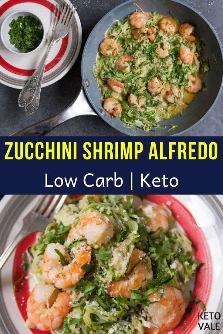 shrimp alfredo with zoodles