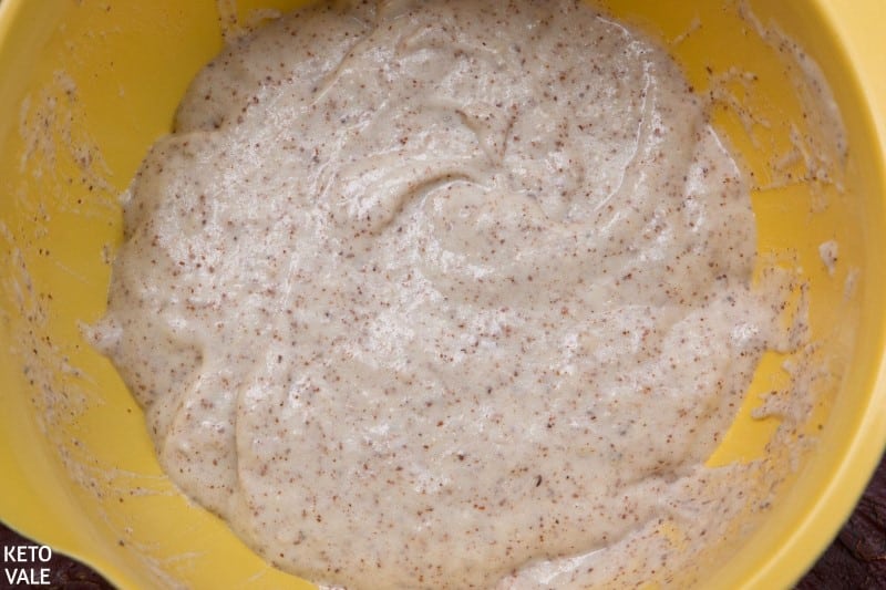 add xanthan gum almond flour water