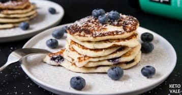 Keto Collagen Protein Pancakes with Blueberries | KetoVale