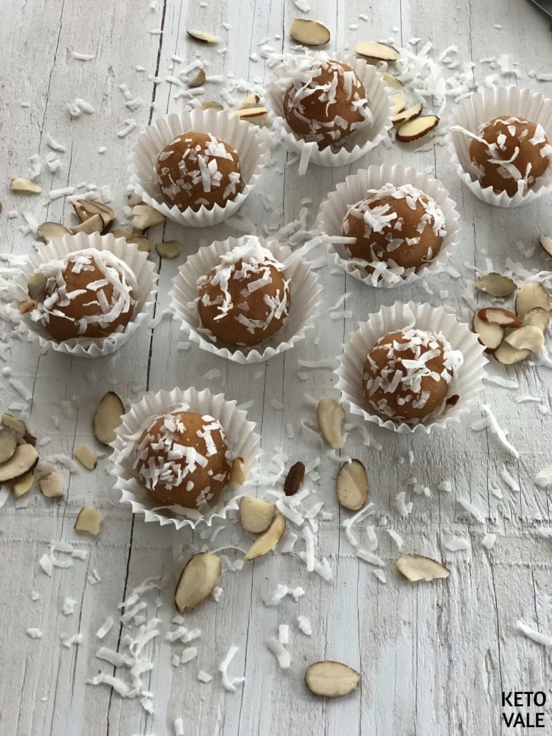 creamy vanilla MCT peanut butter balls