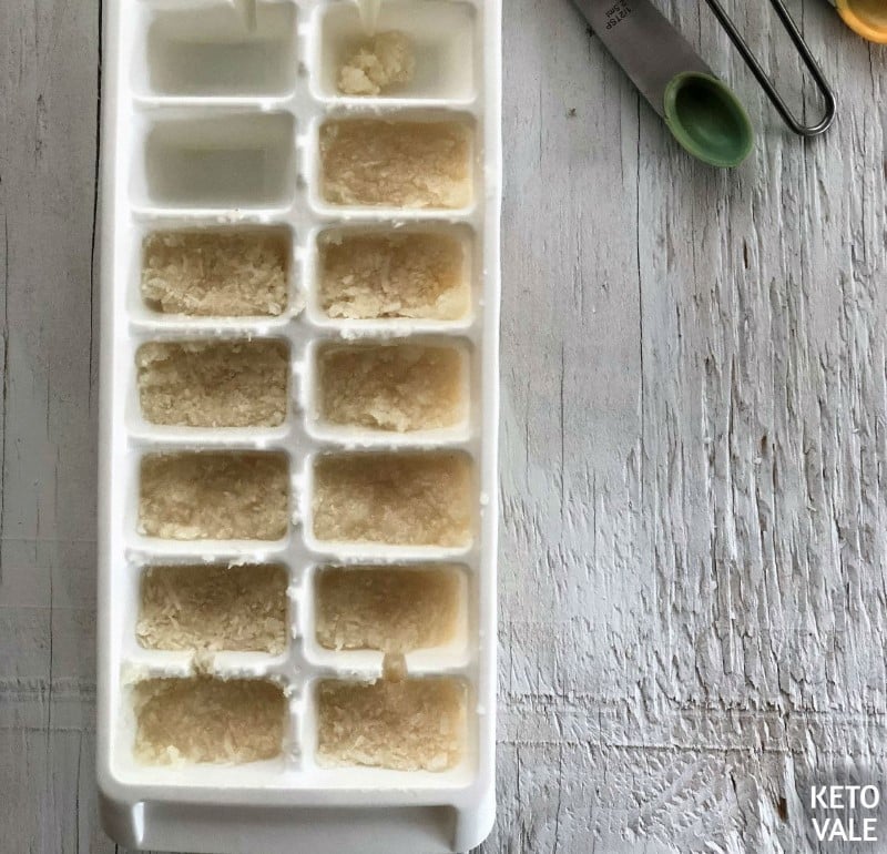 freeze coconut butter mixture