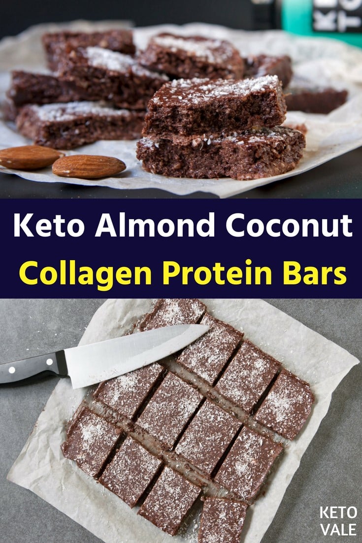 low carb almond coconut protein bars