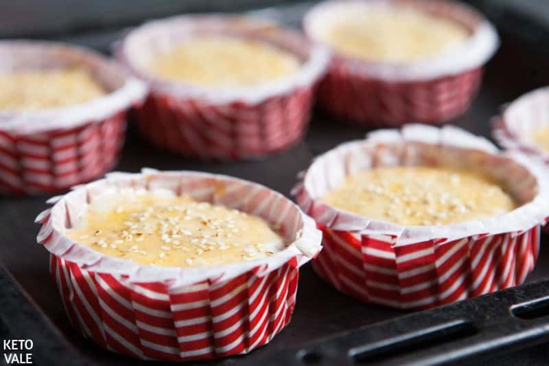 pour batter into muffin pan