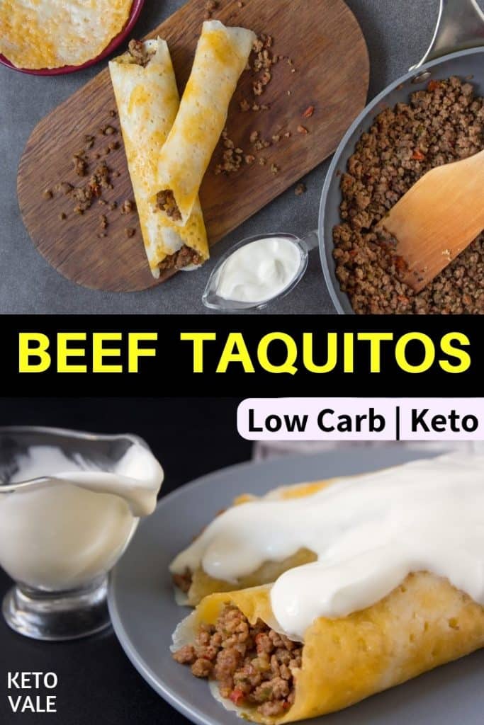 Keto Beef Taquitos with Cheese Taco Shells KetoVale
