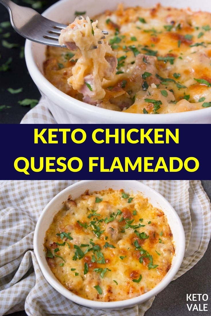 keto chicken queso flameado