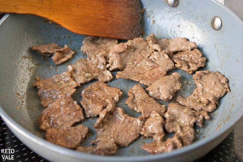 fry steak with ginger garlic