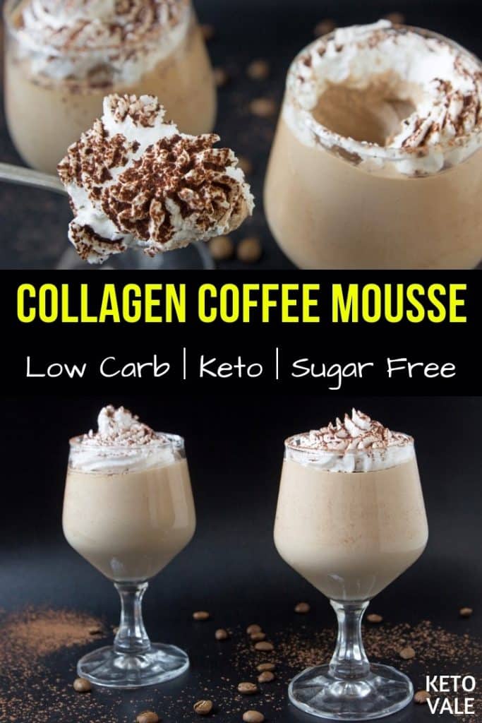 keto collagen coffee mousse