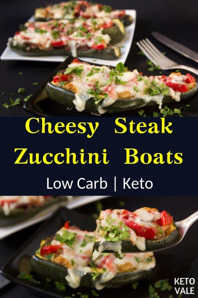 keto steak stuffed zucchini boats