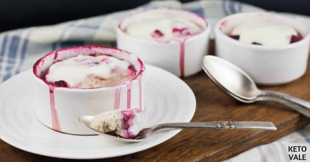 baked ricotta raspberry pudding
