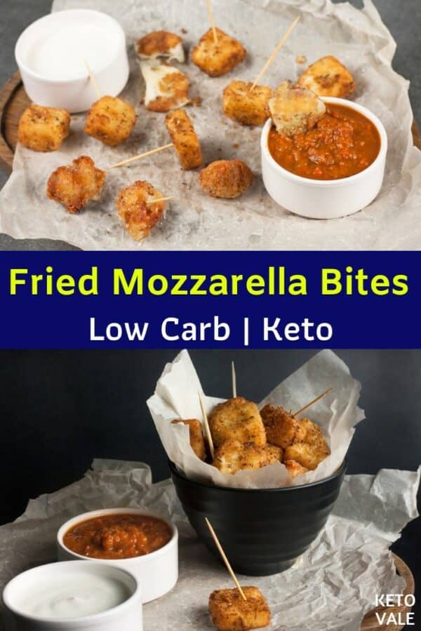 Keto Fried Mozzarella Sticks Low Carb Recipe KetoVale
