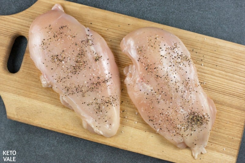 season salt pepper chicken breast