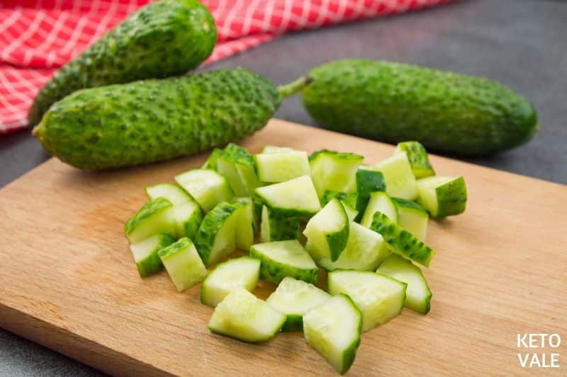 diced cucumber