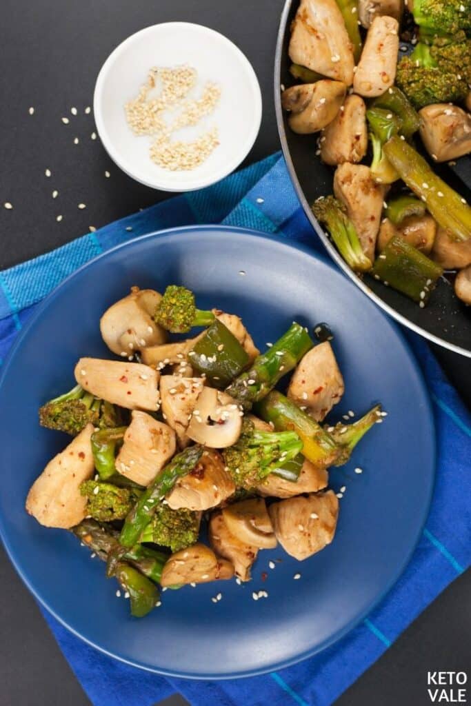 keto chicken vegetables stir fry