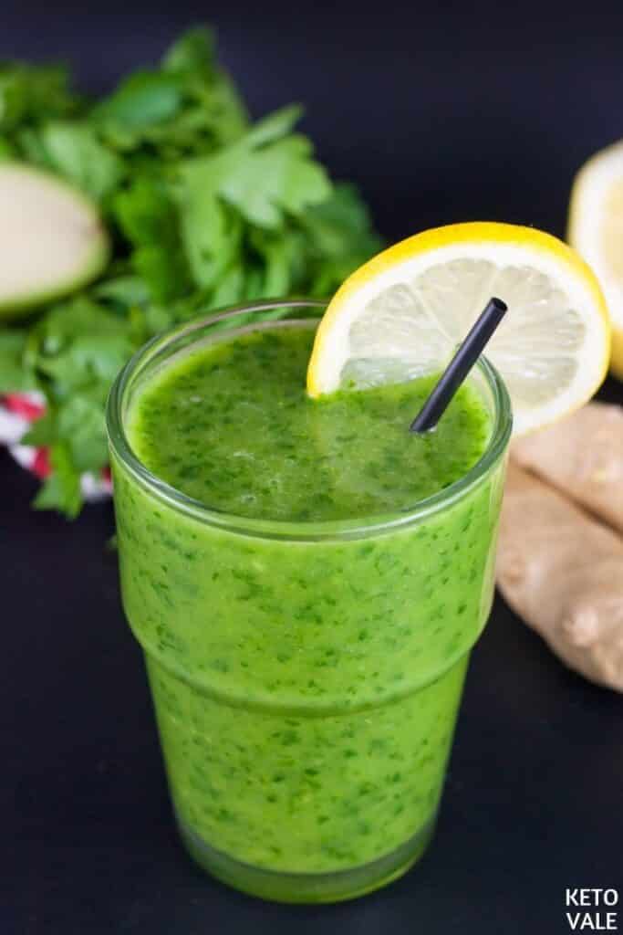 keto cilantro collagen smoothie