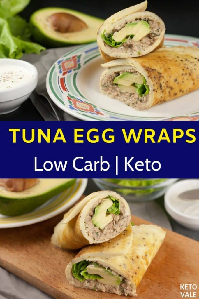 low carb tuna egg wraps