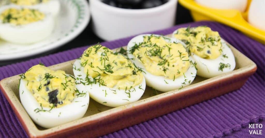 olives and blue cheese eggs