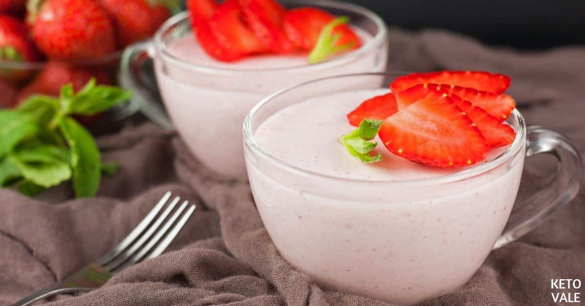 Keto Strawberry Creamy Jelly Cups Dessert KetoVale