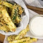 keto baked parmesan zucchini fries